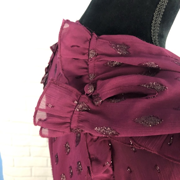 KAARI BLUE Long Sleeve Mix Pleated Dress L - Picture 7 of 8